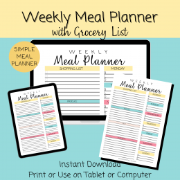 Simple Meal Planner and Grocery List