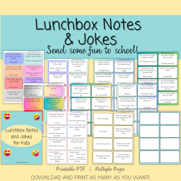 Lunchbox Notes and Jokes for Kids Printable