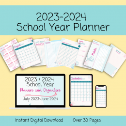 2023 2024 School Year Planner, Digital Planner, Student Planner, Goodnotes, Printable Planner, Business Planner, Downloadable Planner, Goals
