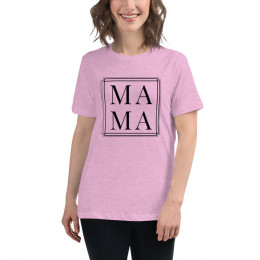 MAMA Women's Relaxed T-Shirt - Black Text